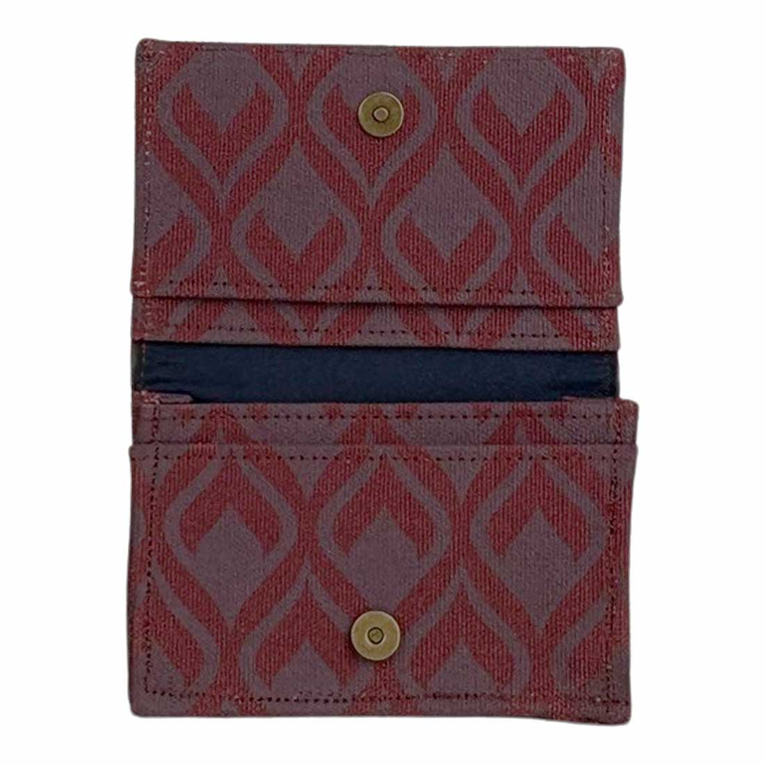 Canvas Card Holder - Geometric Prints - Slim Vegan Wallet - Malia Designs