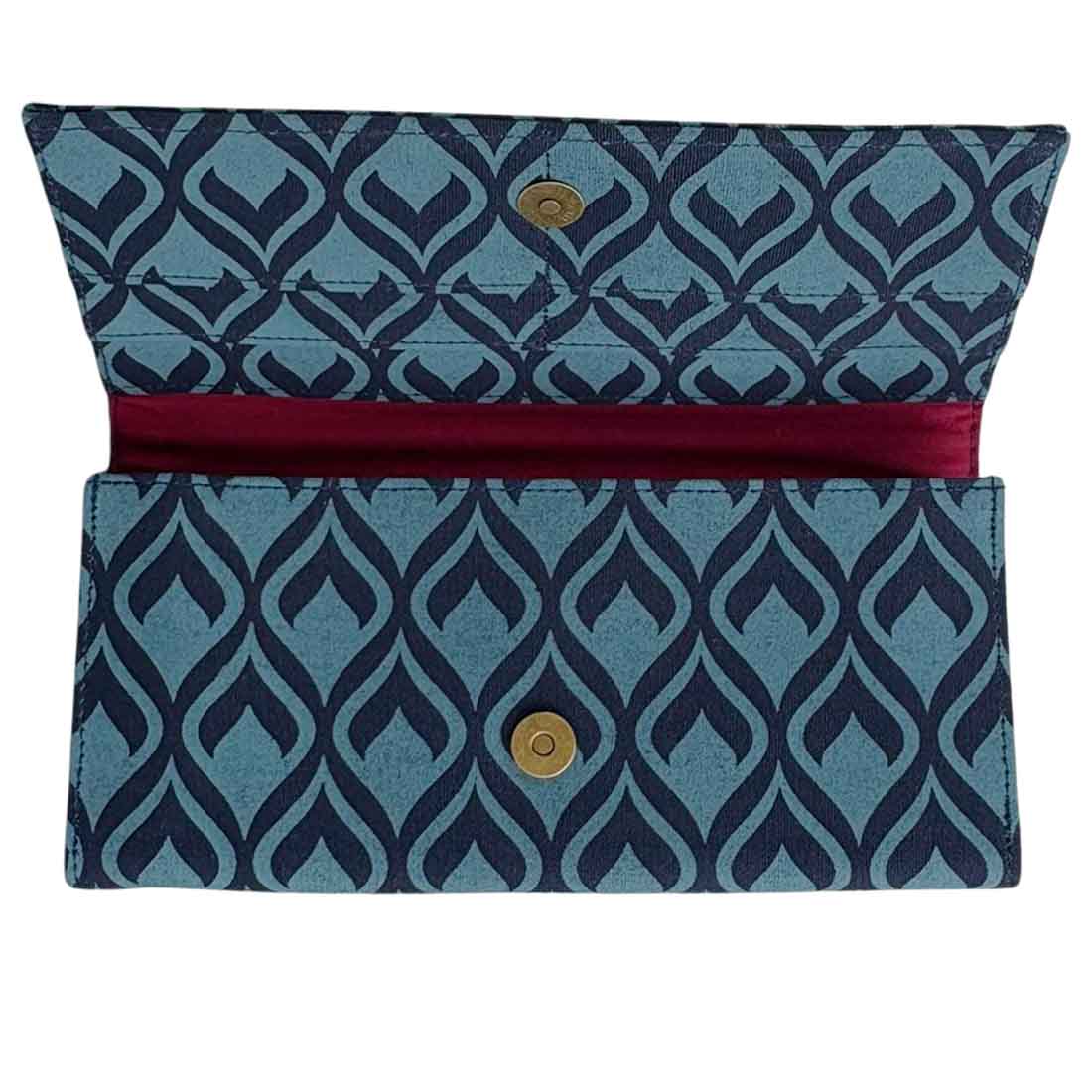 Canvas Wallet - Geometric - Fair Trade Long Wallet - Malia Designs