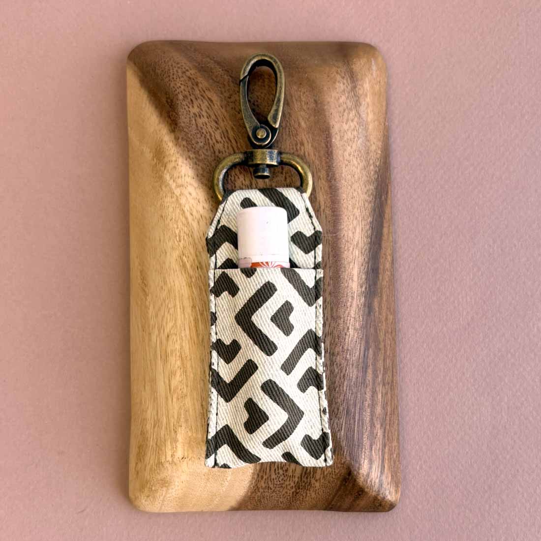 Cotton Canvas Lip Balm Bag - Geometric Prints - Malia Designs