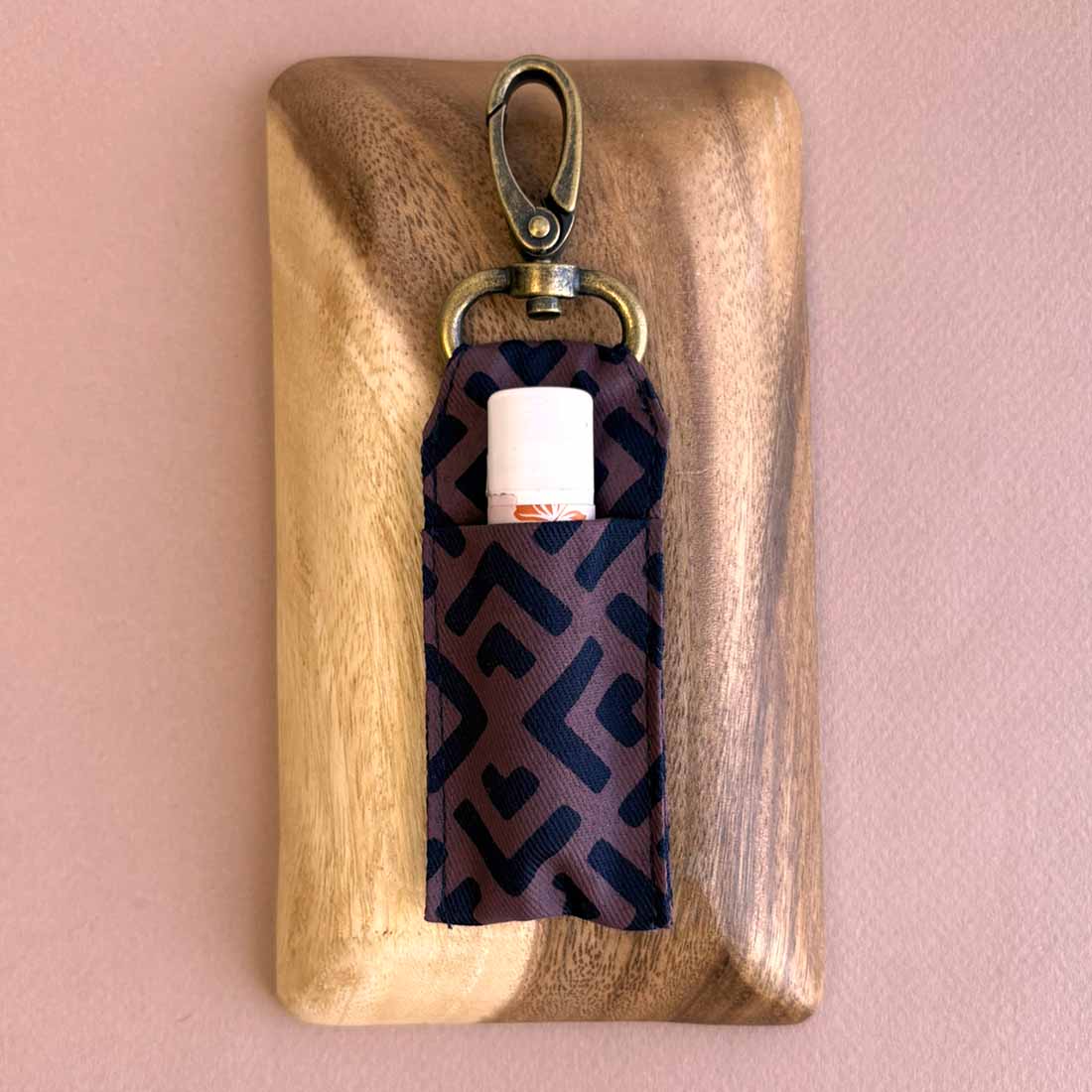 Cotton Canvas Lip Balm Bag - Geometric Prints - Malia Designs