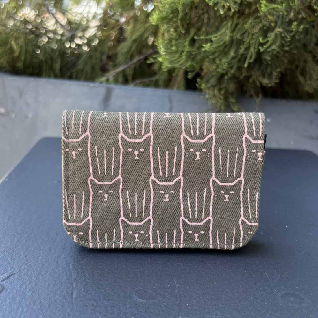 Cotton Card Holder - Cat Prints - Malia Designs