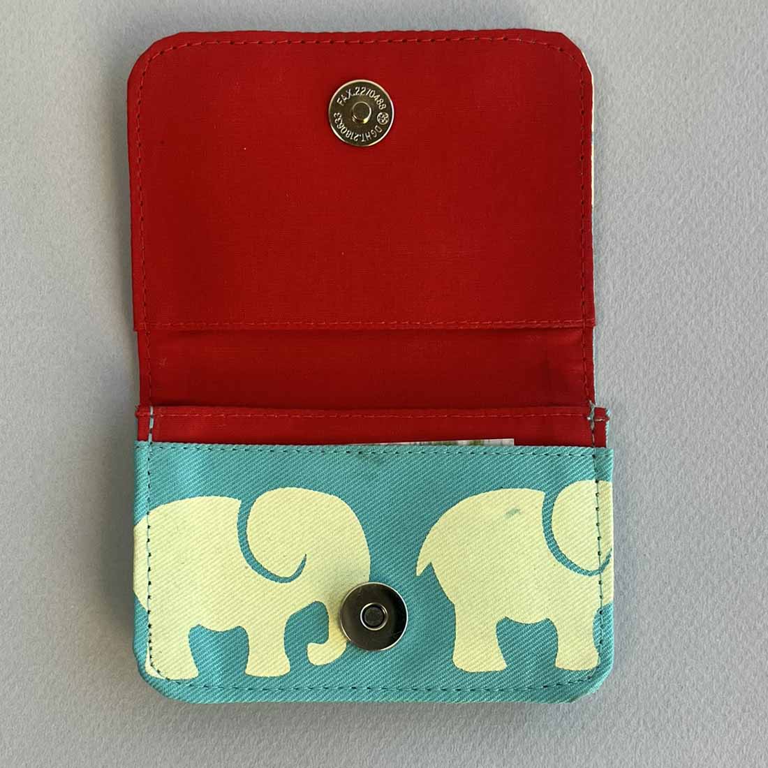 Cotton Card Holder - Elephant Prints - Malia Designs