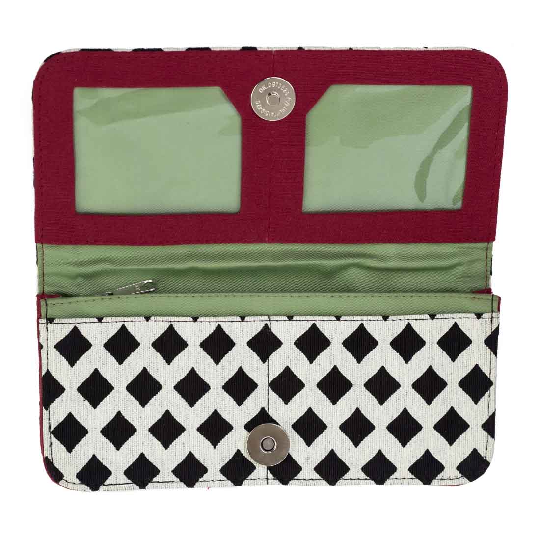Cotton Long Wallet - Geometric Prints - Malia Designs