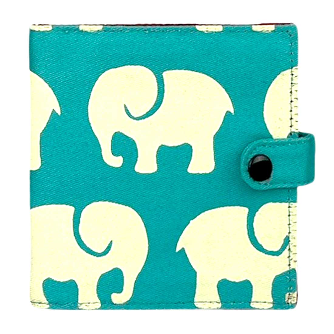 Cotton Wallet-Elephant Prints - Malia Designs