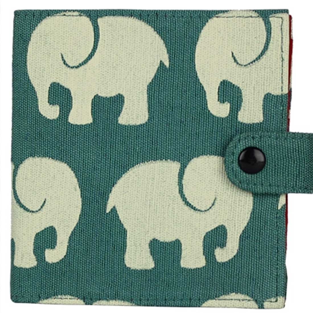 Cotton Wallet - Elephant Prints - Malia Designs