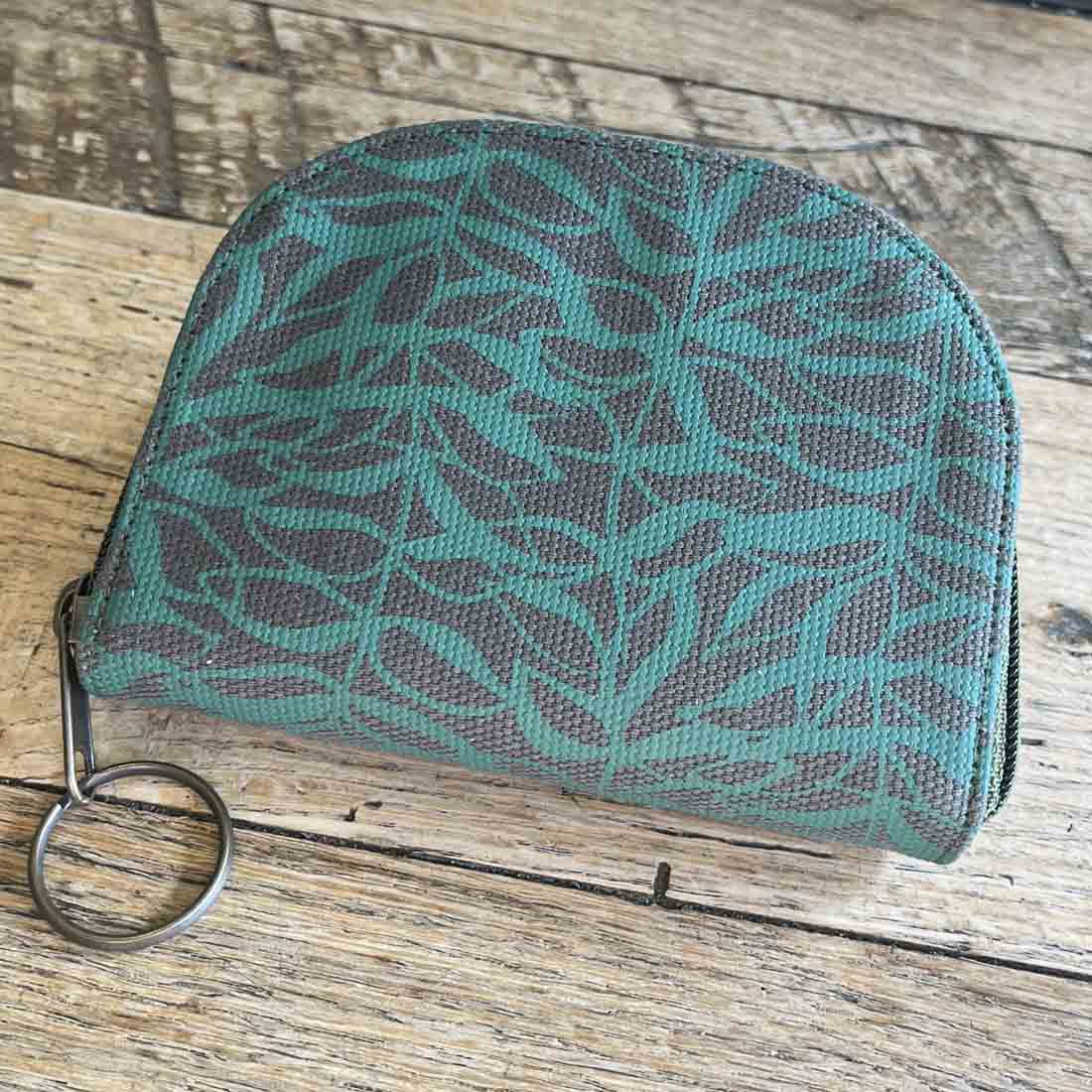 Half Moon Wallet - Canvas Mini Wallet - Botanical Prints - Malia Designs