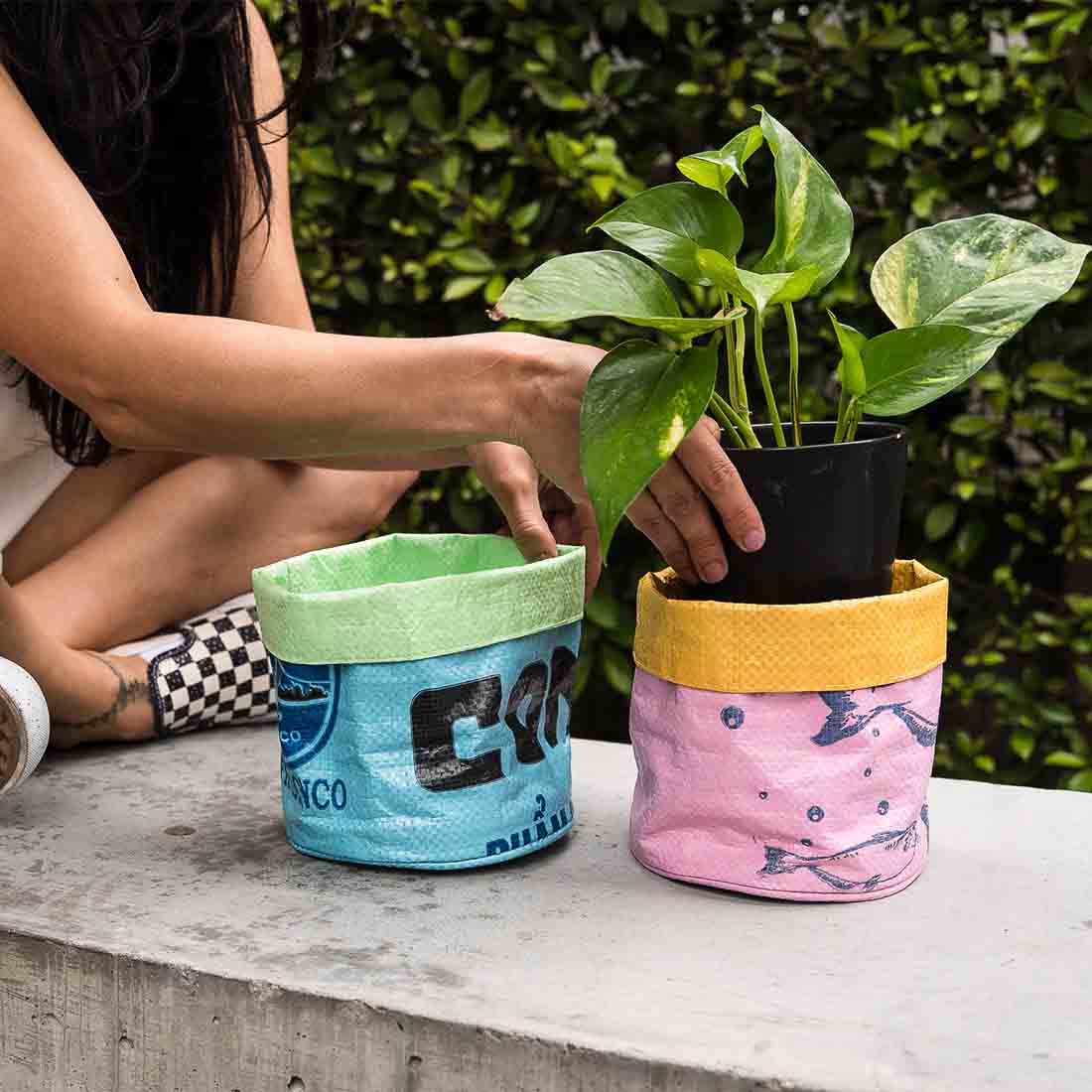 Large Recycled Planter - Malia Designs