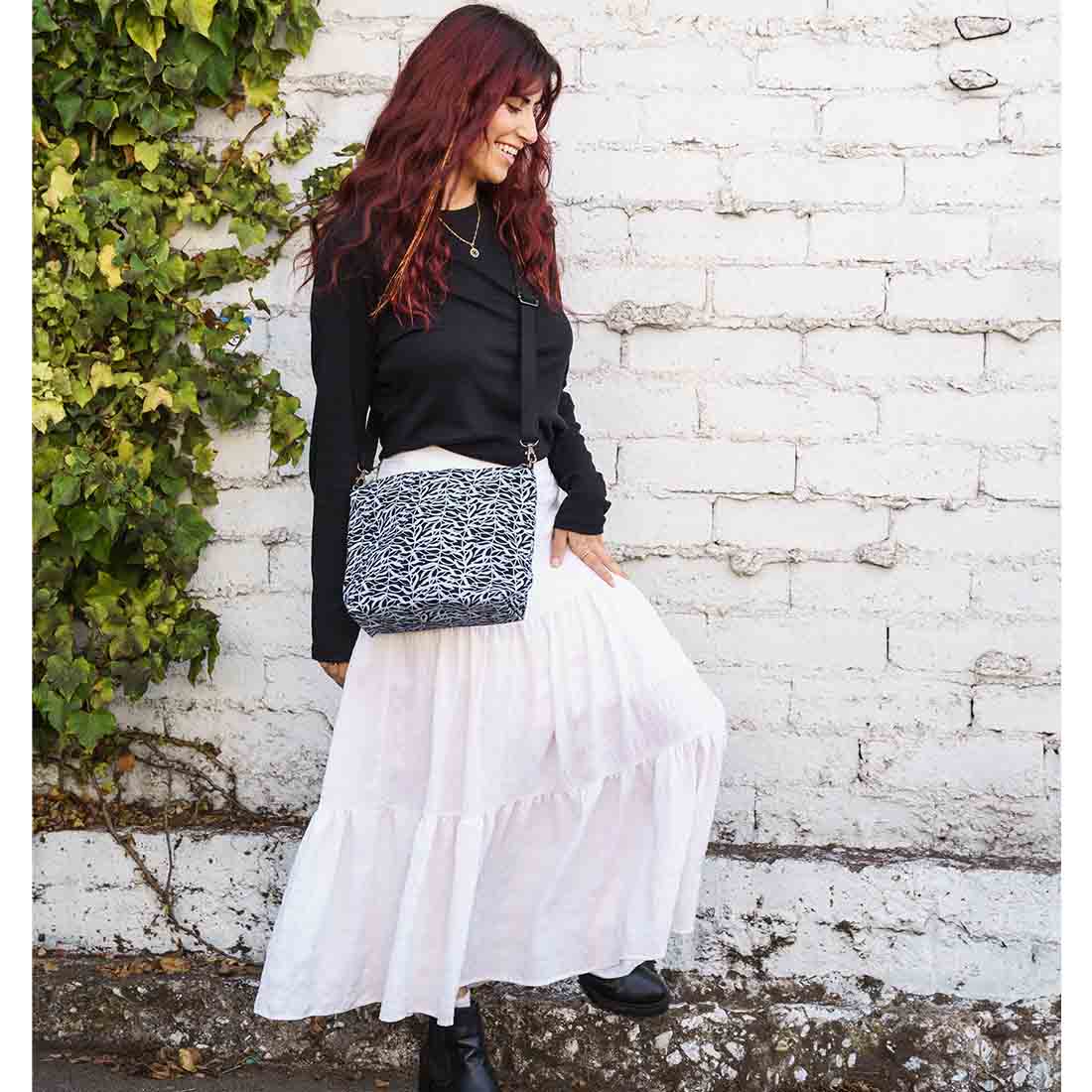 Medium Cotton Crossbody Botanical Prints - Malia Designs