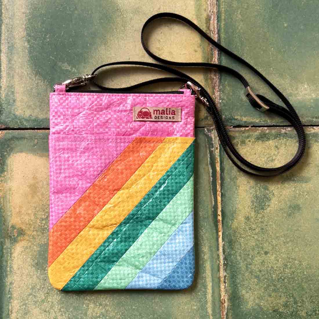 Mini Recycled Crossbody - Rainbow Stripes - Malia Designs