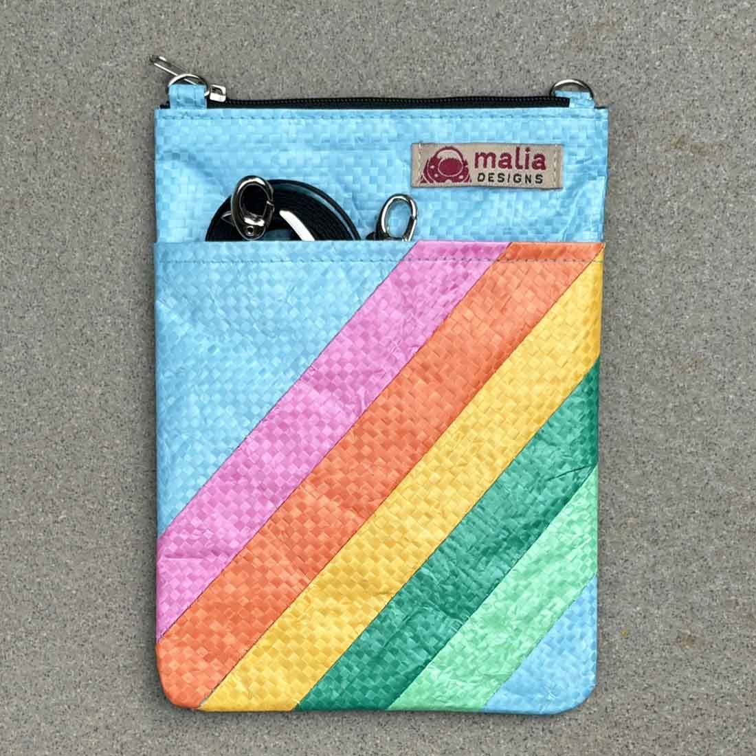 Mini Recycled Crossbody - Rainbow Stripes - Malia Designs