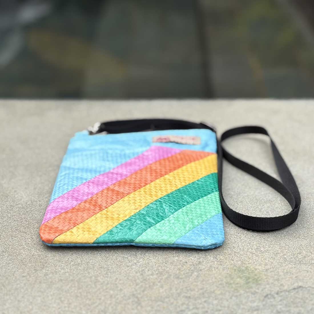 Mini Recycled Crossbody - Rainbow Stripes - Malia Designs