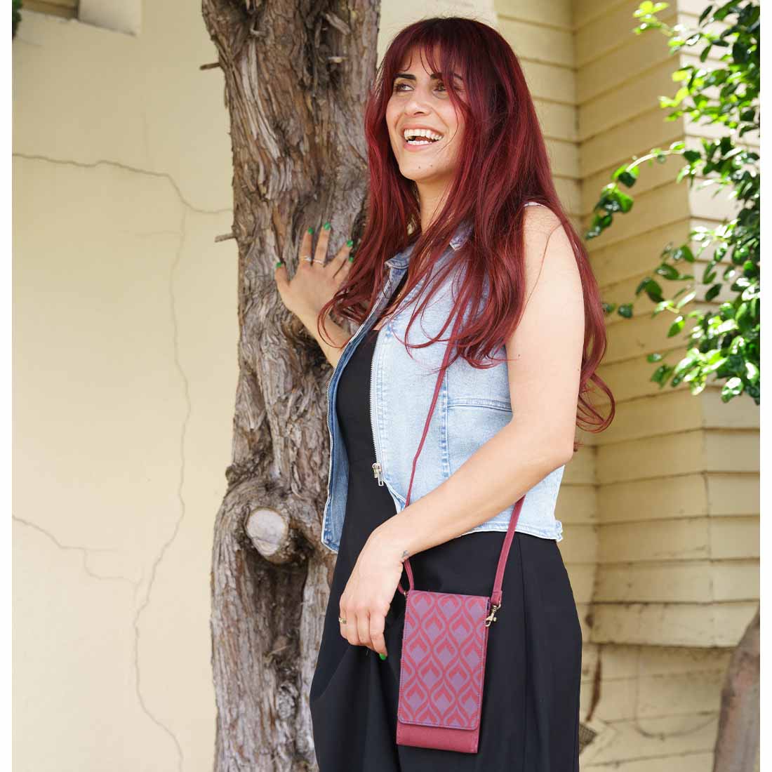 Phone Case Crossbody Wallet - Geometric Prints - Malia Designs