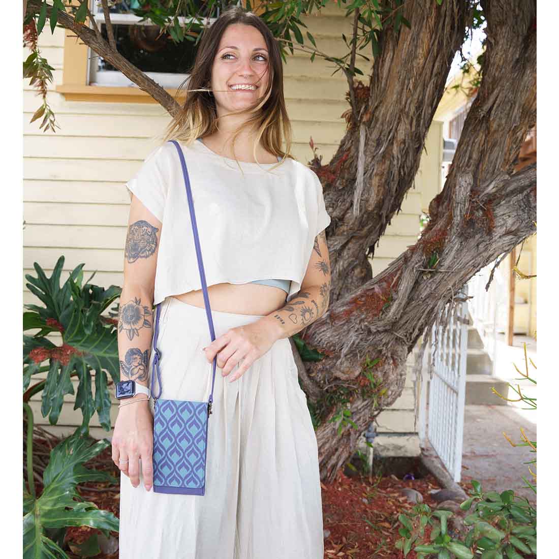 Phone Case Crossbody Wallet - Geometric Prints - Malia Designs
