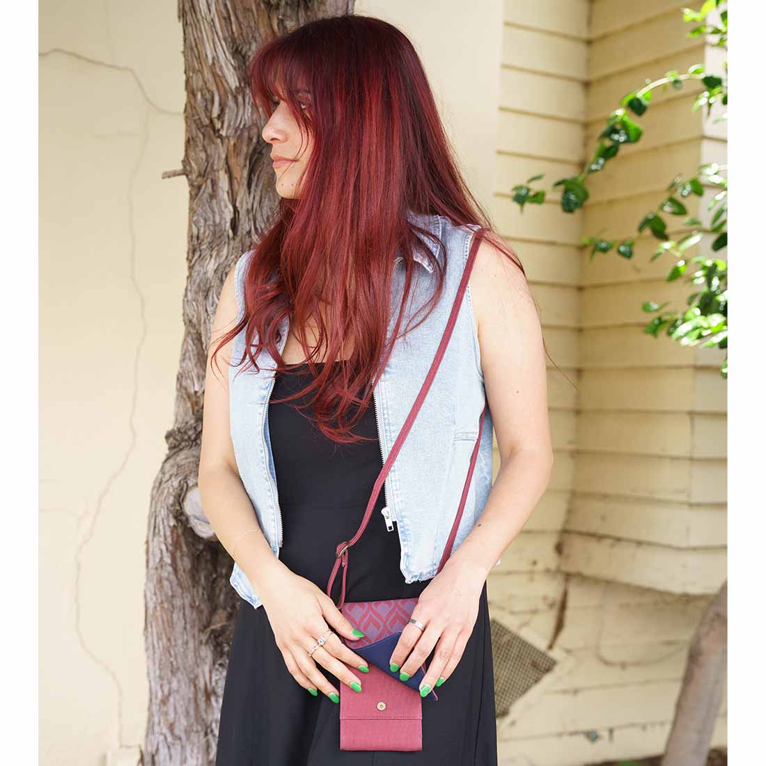 Phone Case Crossbody Wallet - Geometric Prints - Malia Designs