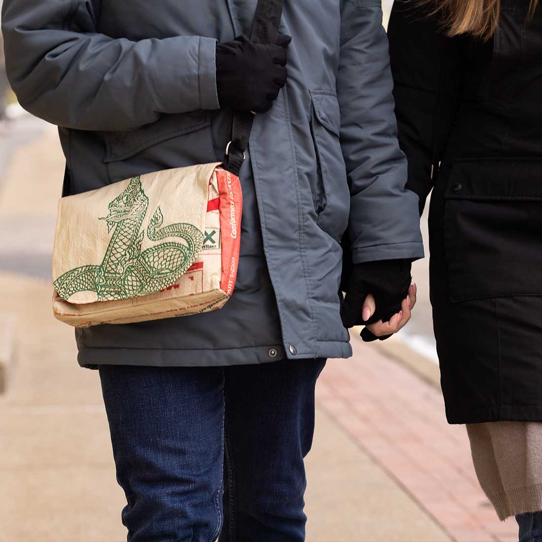 Recycled Cement Small Messenger - Malia Designs