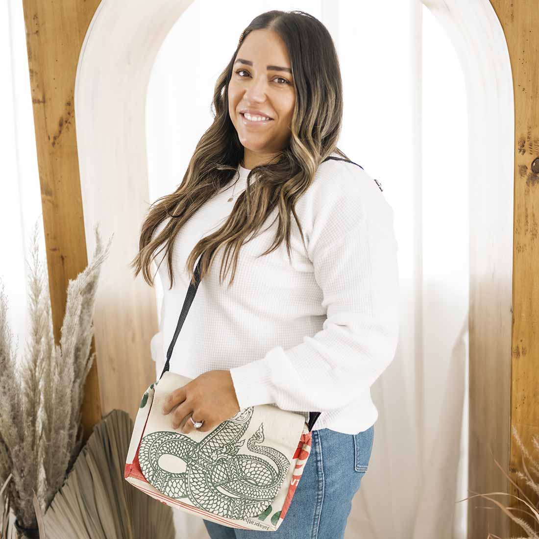 Recycled Cement Small Messenger - Malia Designs