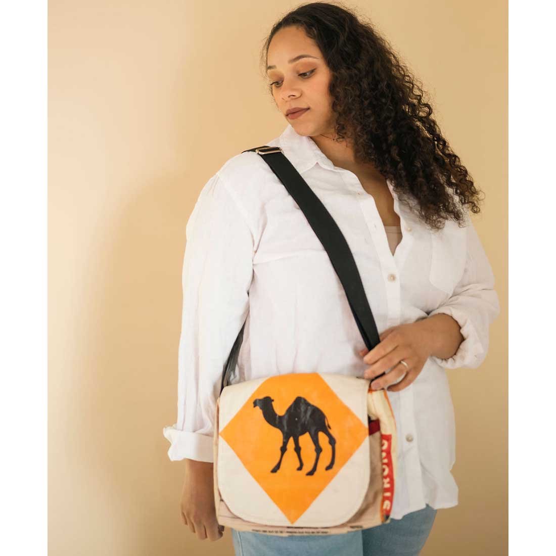 Recycled Cement Small Messenger - Malia Designs