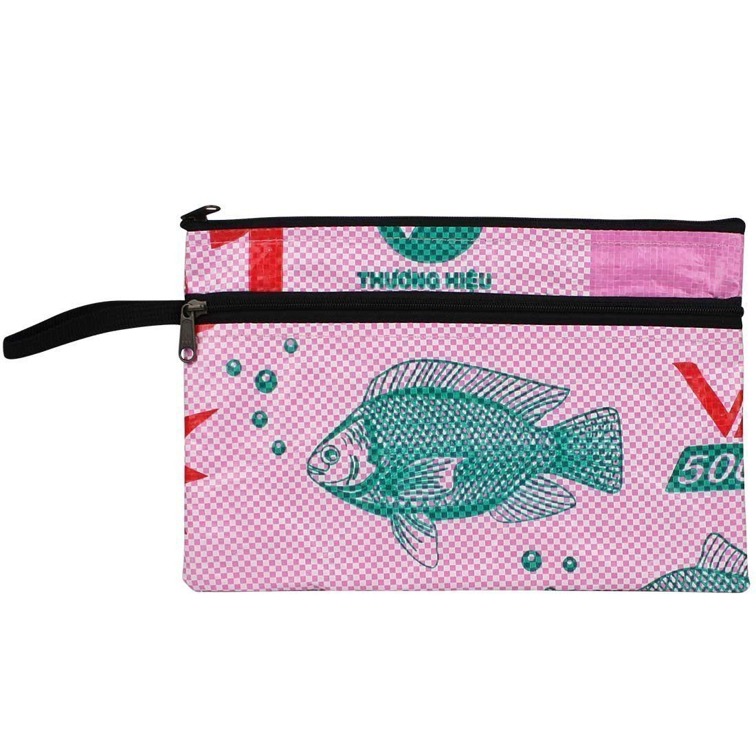 Recycled Feed Bag - Double Zip Case - Malia Designs