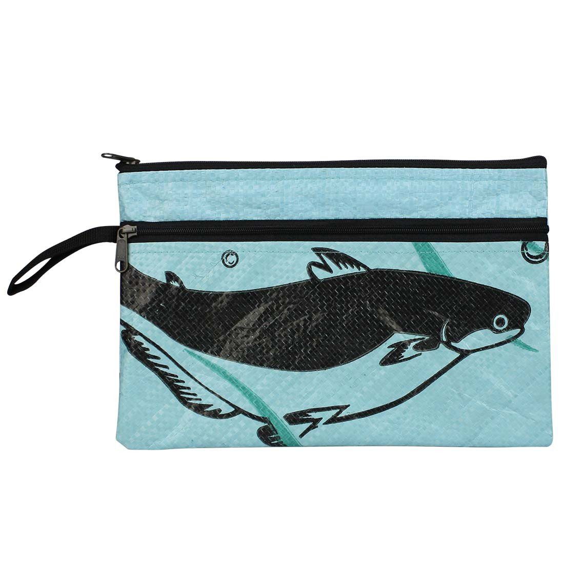 Recycled Feed Bag - Double Zip Case - Malia Designs