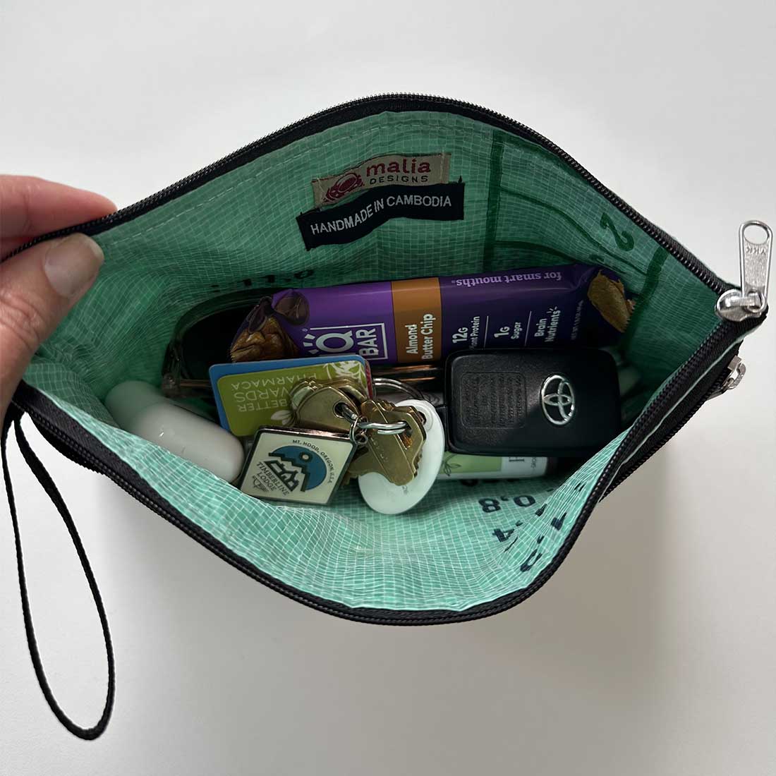Recycled Feed Bag - Double Zip Case - Malia Designs