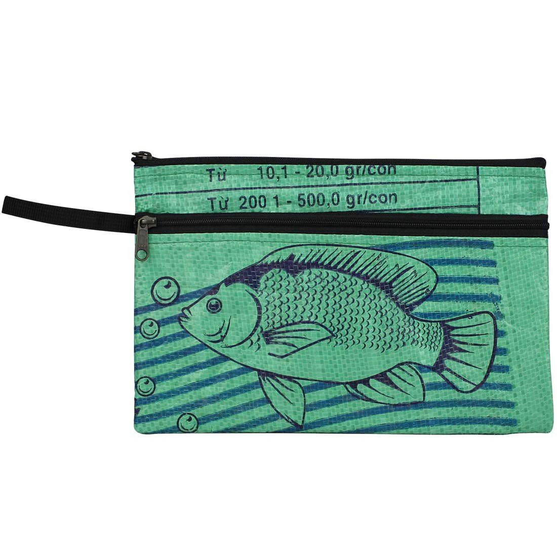 Recycled Feed Bag - Double Zip Case - Malia Designs