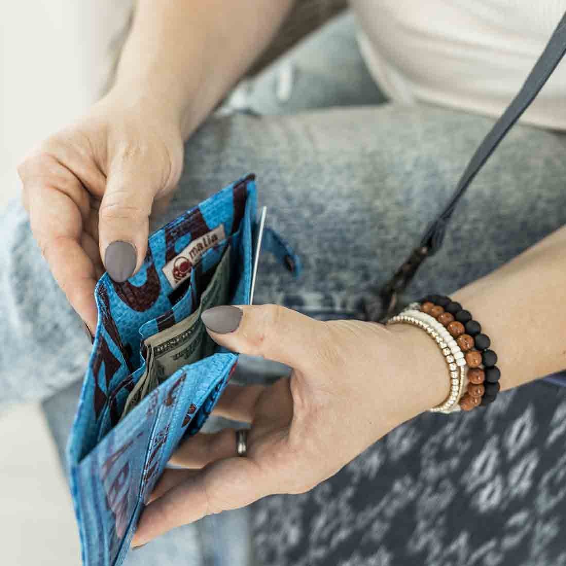 Recycled Feed Bag Wallet - Malia Designs