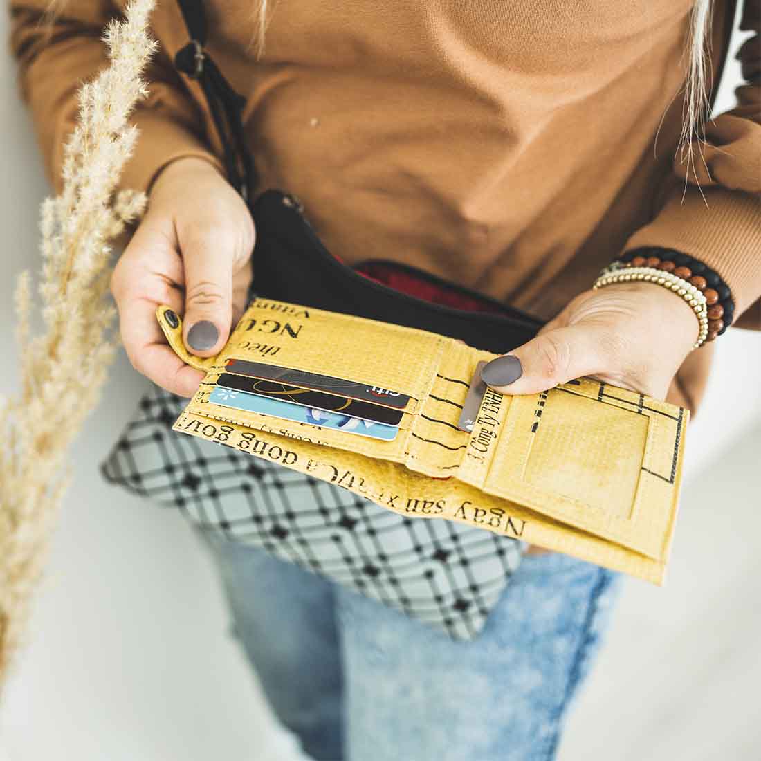Recycled Feed Bag Wallet - Malia Designs