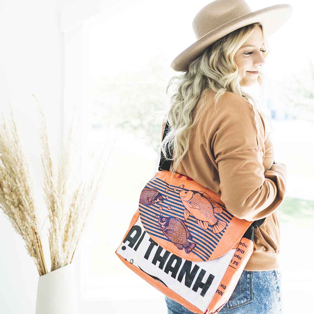 Recycled Messenger Bag - Malia Designs