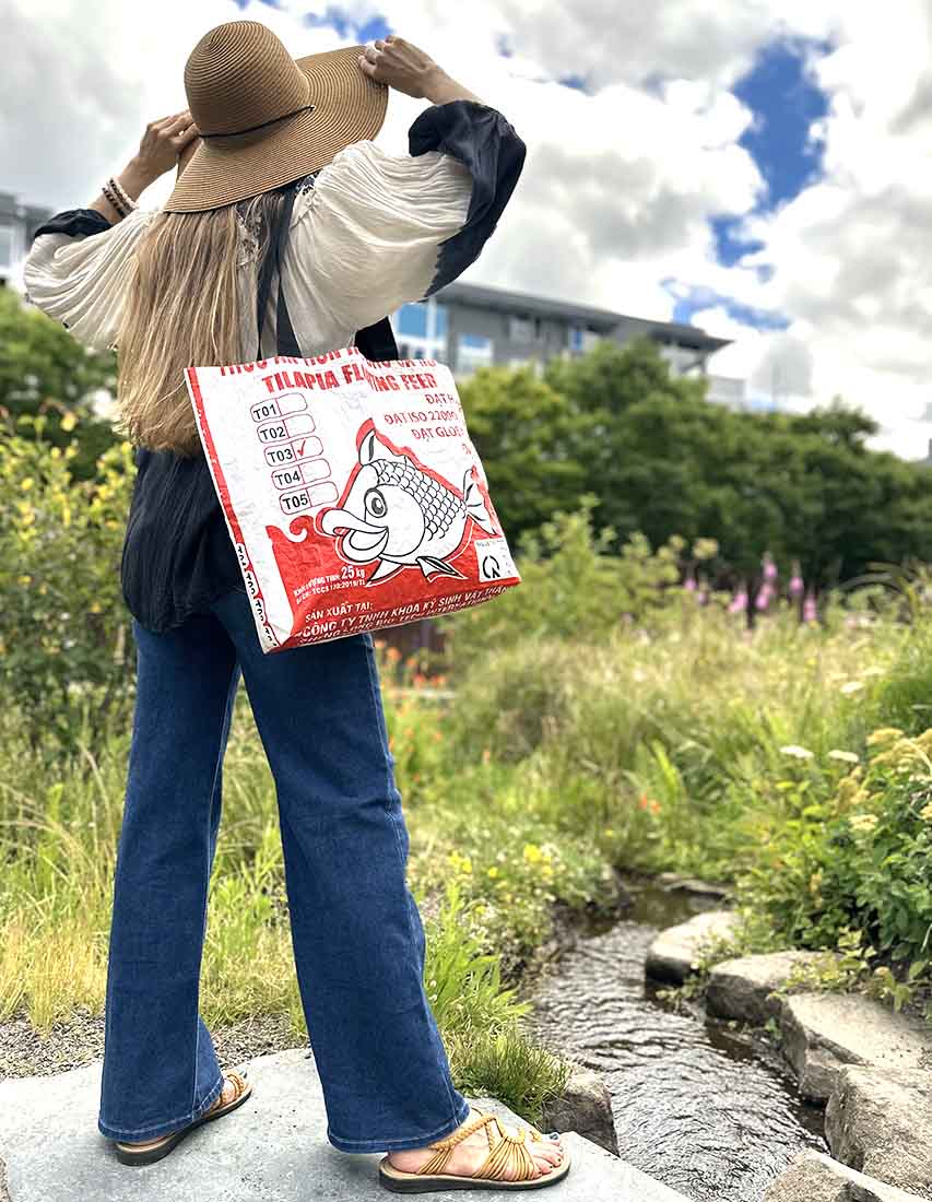 Recycled Shopping Tote - Malia Designs