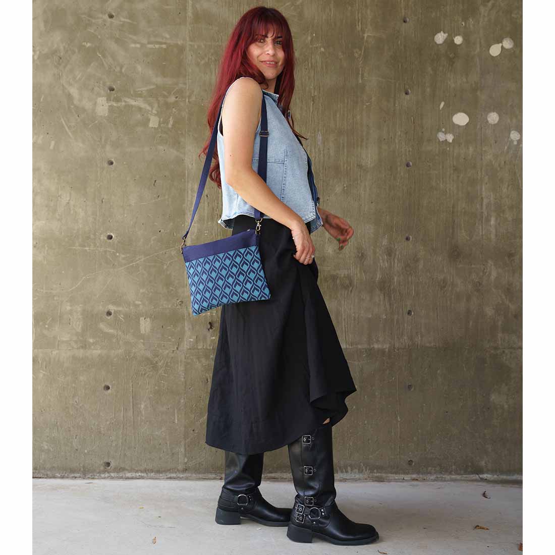 Small Crossbody Bag - Geometric Prints - Malia Designs