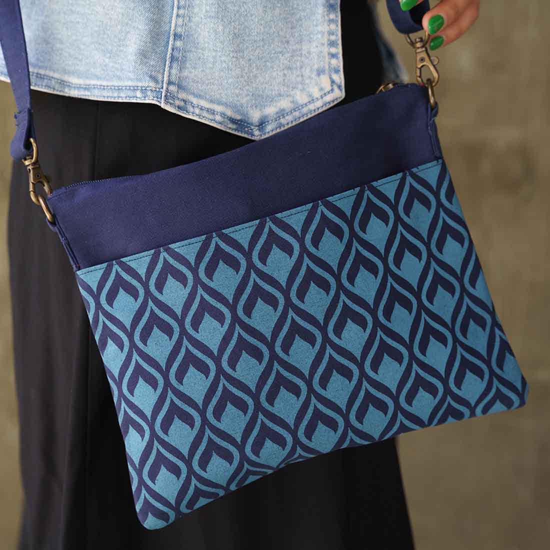 Small Crossbody Bag - Geometric Prints - Malia Designs