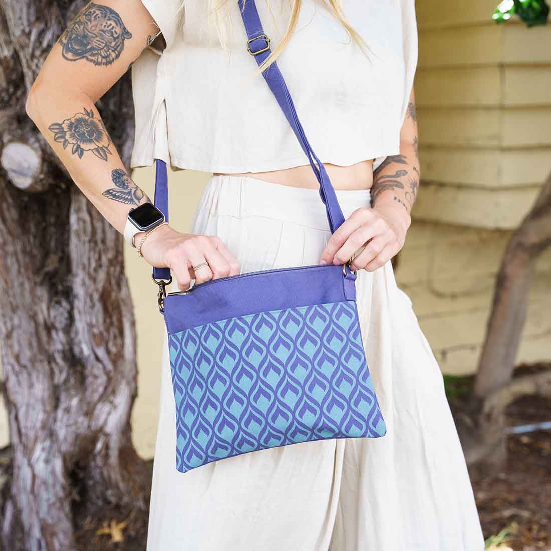 Small Crossbody Bag - Geometric Prints - Malia Designs