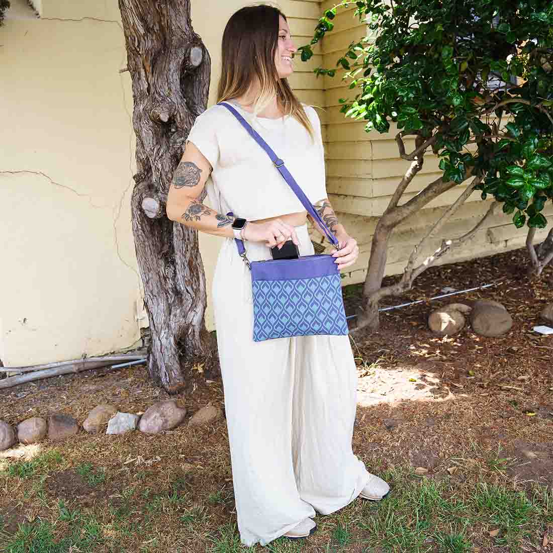 Small Crossbody Bag - Geometric Prints - Malia Designs