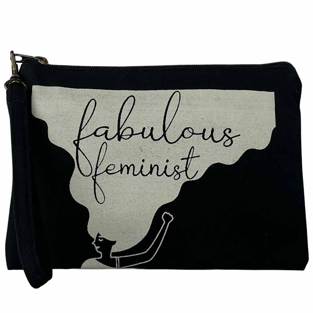 Statement Pouch - Fabulous Feminist Black - Malia Designs