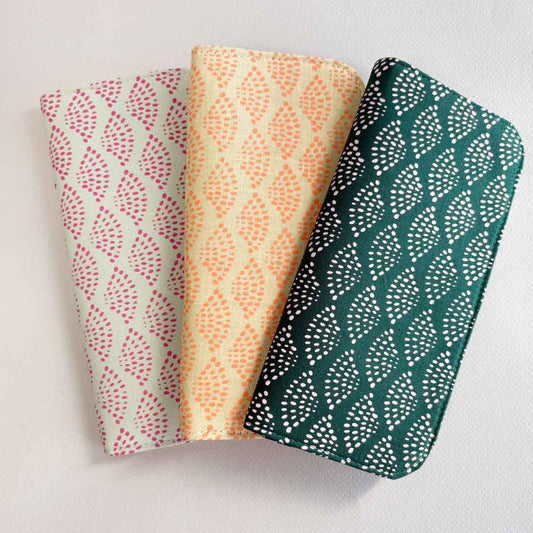 Cotton Long Wallet - Spring Dots