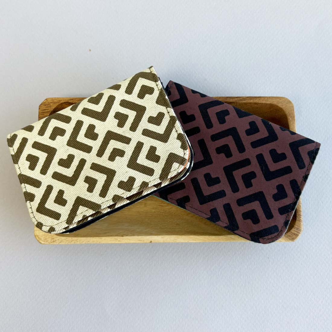 Cotton Card Holder - Retro Geo Prints
