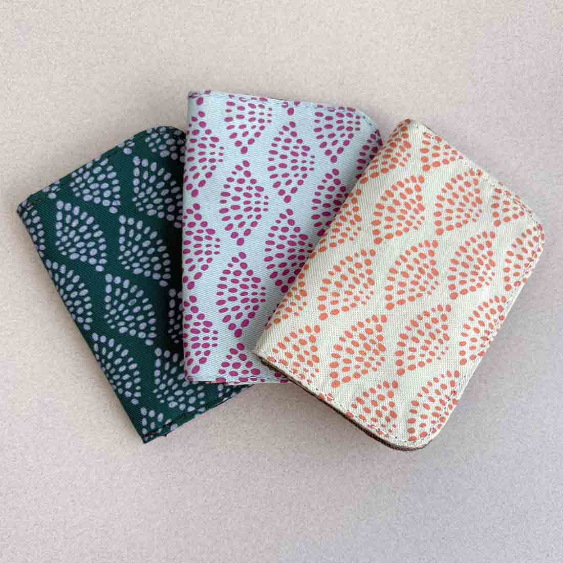 Cotton Card Holder - Spring Dots