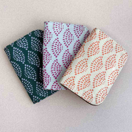 Cotton Card Holder - Spring Dots