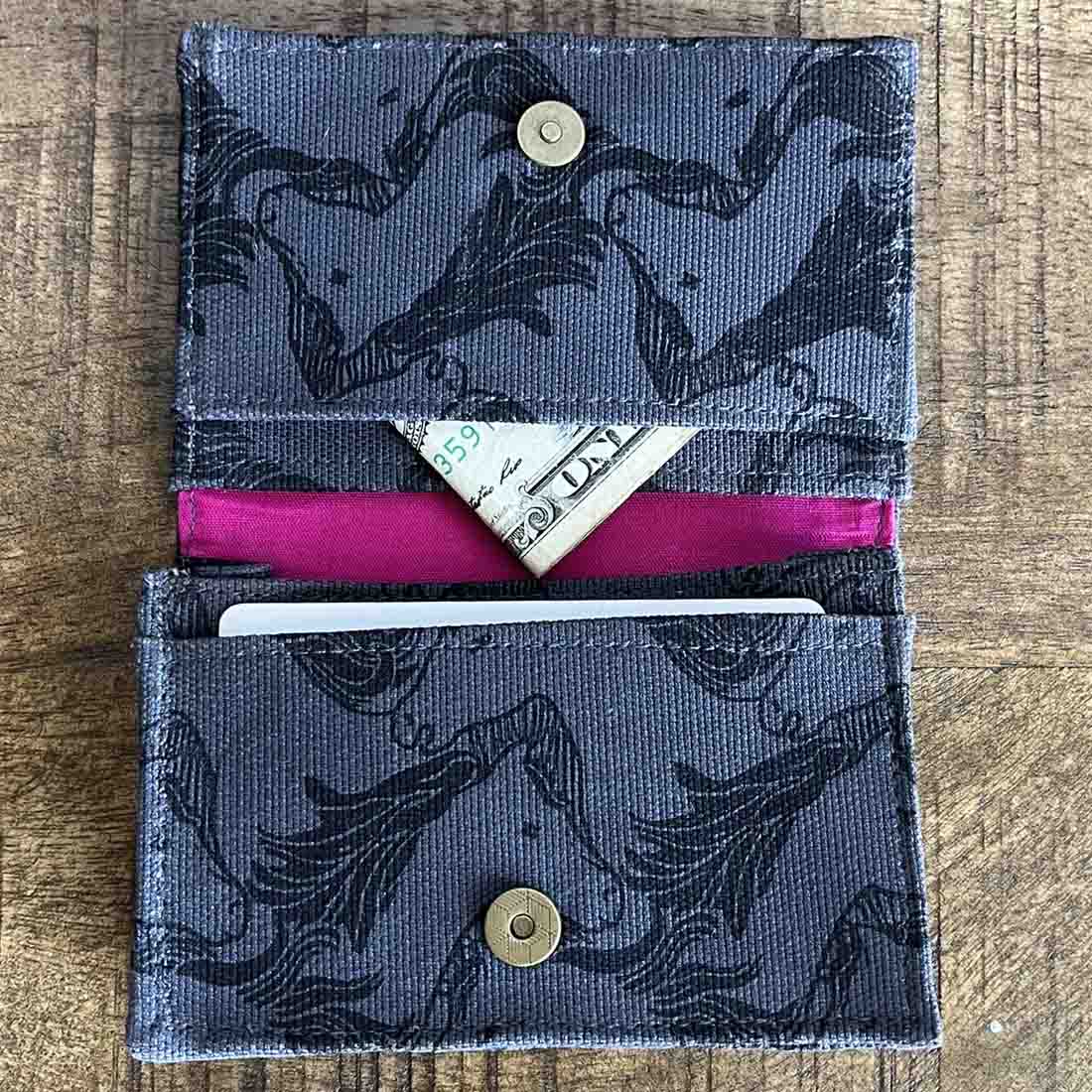 Canvas Card Holder - New Horse Print - Malia Designs