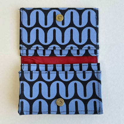 Canvas Card Holder - Retro Prints - Slim Vegan Wallet - Malia Designs