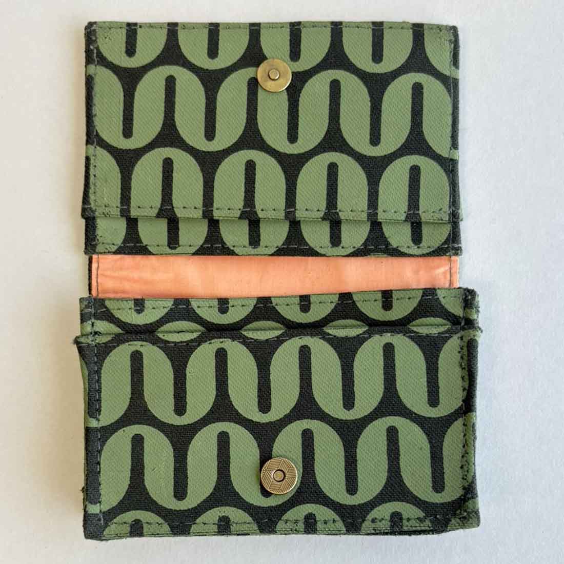 Canvas Card Holder - Retro Prints - Slim Vegan Wallet - Malia Designs