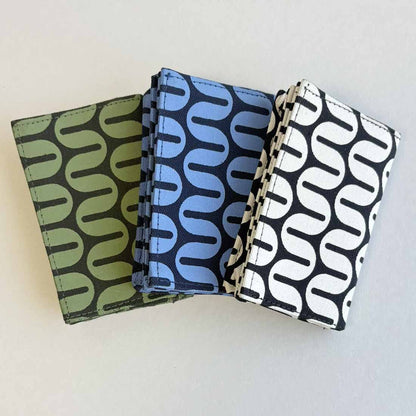 Canvas Card Holder - Retro Prints - Slim Vegan Wallet - Malia Designs