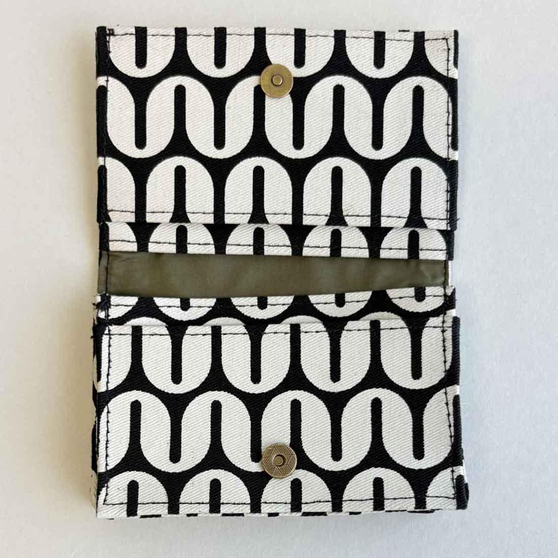Canvas Card Holder - Retro Prints - Slim Vegan Wallet - Malia Designs