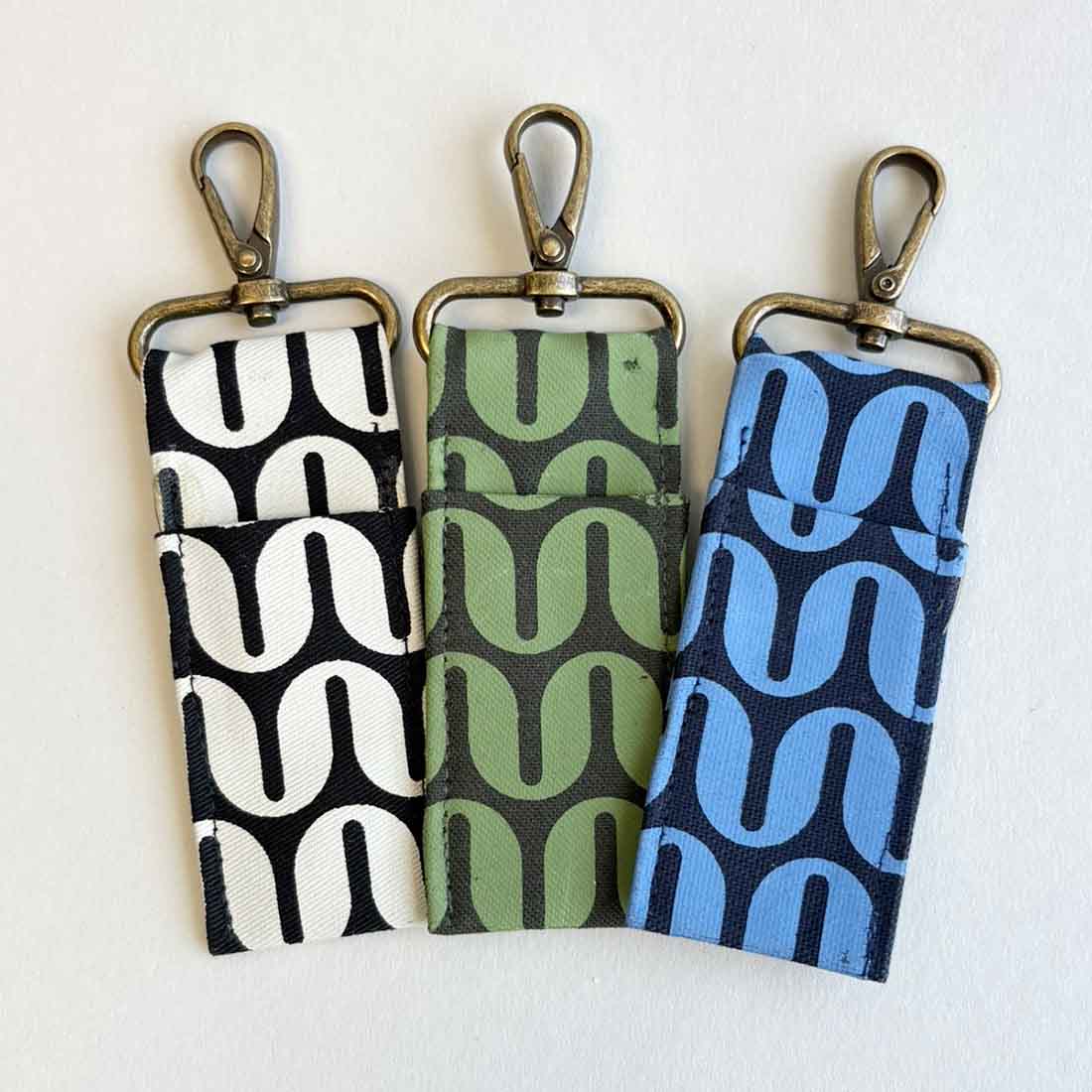 Canvas Lip Balm Bag - Geometric Designs - Malia Designs