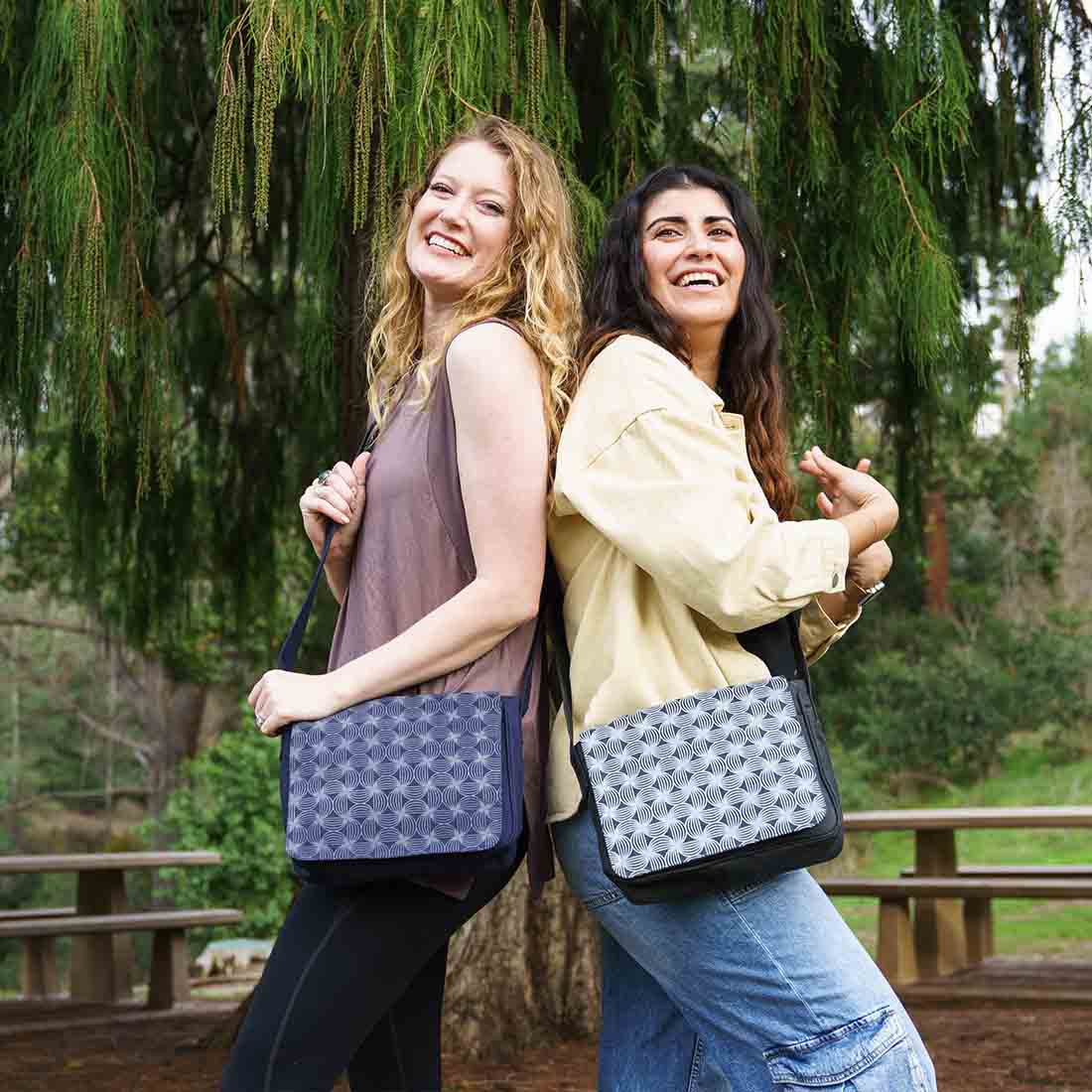 Canvas Messenger Bag - Spring Prints - Malia Designs