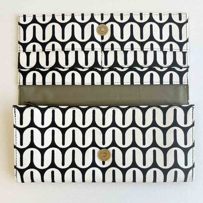 Canvas Wallet - Geometric - Fair Trade Long Wallet - Malia Designs