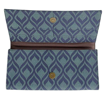 Canvas Wallet - Geometric - Fair Trade Long Wallet - Malia Designs