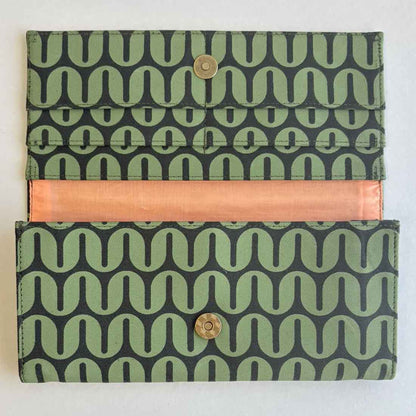 Canvas Wallet - Geometric - Fair Trade Long Wallet - Malia Designs