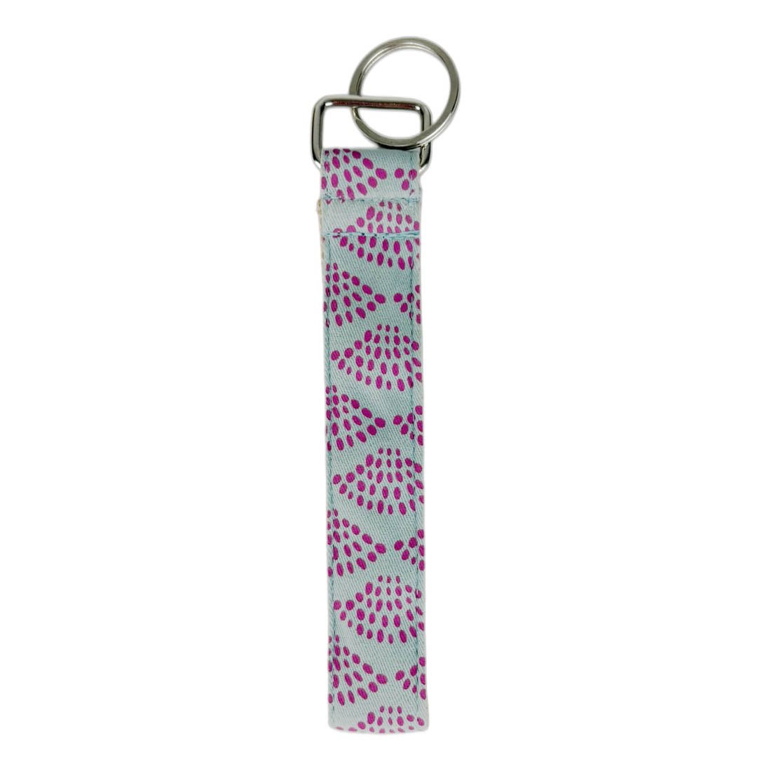 Cotton Canvas Key Fob Wristlet - Spring Dots - Malia Designs