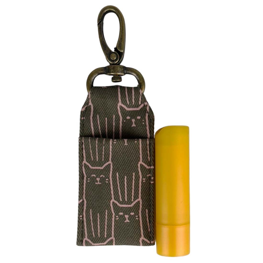 Cotton Canvas Lip Balm Bag - Cat Prints - Malia Designs